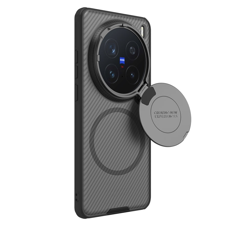 For vivo X200 Pro NILLKIN CamShield Prop MagSafe Magnetic Translucent PC Phone Case(Black) - free shipping - PMC Jewellery - Order now!