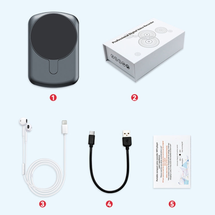 A1A Strong Magnetic Mobile Call Voice Recorder APP Recording Version, Memory:128GB(Black) - Recording Pen by PMC TechLife | Online Shopping South Africa | PMC TechLife | Buy Now Pay Later Mobicred