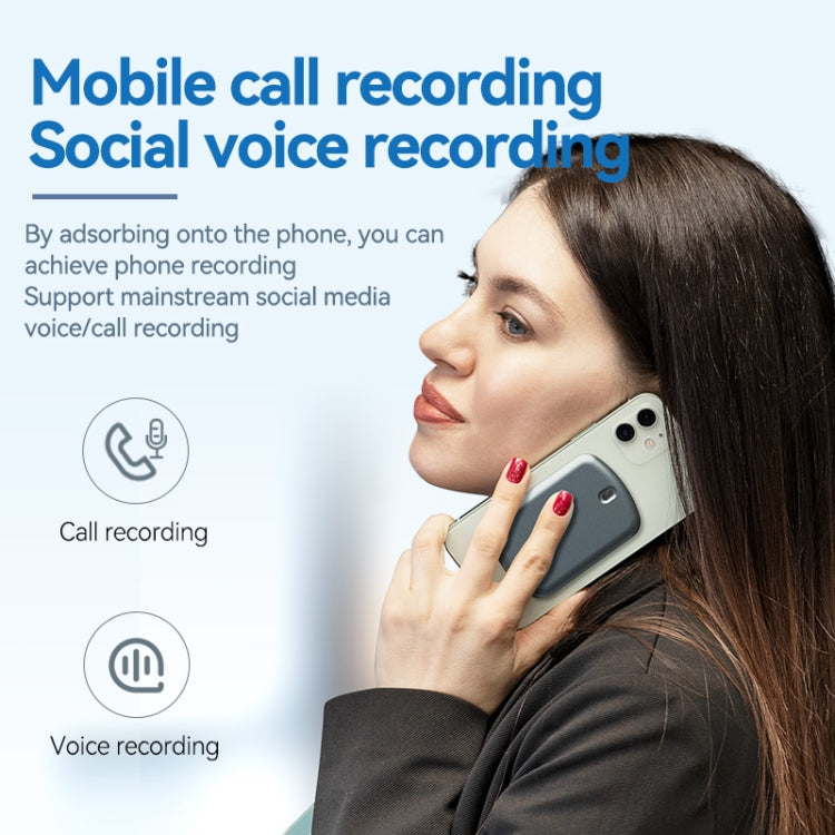 A1A Strong Magnetic Mobile Call Voice Recorder APP Recording Version, Memory:128GB(Black) - Recording Pen by PMC TechLife | Online Shopping South Africa | PMC TechLife | Buy Now Pay Later Mobicred