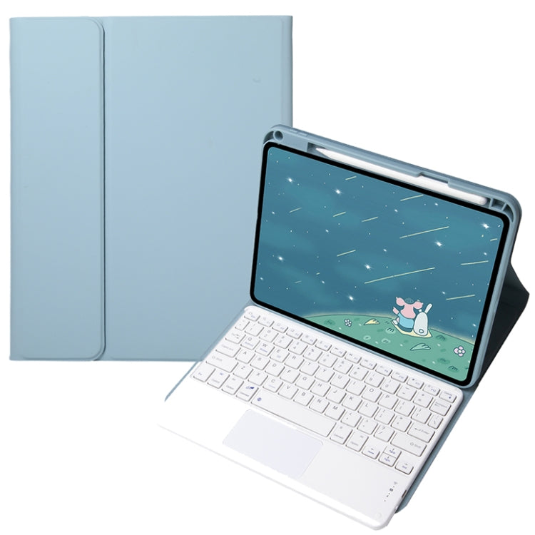 For Infinix Xpad 11 inch Candy Color Square Keys Bluetooth Keyboard Leather Case with Touchpad(Misty Blue) - Others Keyboard by PMC Jewellery | Online Shopping South Africa | PMC Jewellery | Buy Now Pay Later Mobicred