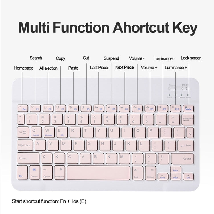 For Infinix Xpad 11 inch Candy Color Square Keys Bluetooth Keyboard Leather Case with Touchpad(Pink) - Others Keyboard by PMC Jewellery | Online Shopping South Africa | PMC Jewellery | Buy Now Pay Later Mobicred