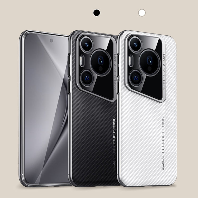 For Huawei Pura 70 Pro Carbon Fiber Texture PC Phone Case(White) - Huawei Cases by PMC Jewellery | Online Shopping South Africa | PMC Jewellery | Buy Now Pay Later Mobicred