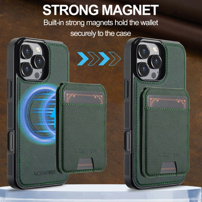 For iPhone 16 Pro Max LC.IMEEKE L3 Series Detachable RFID Card Bag Magsafe Phone Case(Green) - iPhone 16 Pro Max Cases by LC.IMEEKE | Online Shopping South Africa | PMC Jewellery | Buy Now Pay Later Mobicred