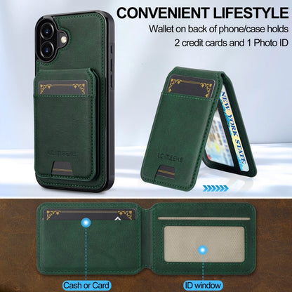 For iPhone 16 LC.IMEEKE L3 Series Detachable RFID Card Bag Magsafe Phone Case(Green) - iPhone 16 Cases by LC.IMEEKE | Online Shopping South Africa | PMC Jewellery | Buy Now Pay Later Mobicred