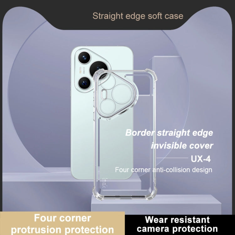 For Huawei Pura 70 IMAK UX-4 Series Four-corner Shockproof Phone Case(Transparent) - Huawei Cases by imak | Online Shopping South Africa | PMC Jewellery | Buy Now Pay Later Mobicred