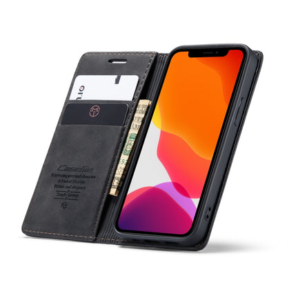 For iPhone 12 mini CaseMe-013 Multifunctional Retro Frosted Horizontal Flip Leather Case with Card Slot & Holder & Wallet(Black) - iPhone 12 mini Cases by CaseMe | Online Shopping South Africa | PMC Jewellery | Buy Now Pay Later Mobicred