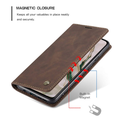 For OnePlus Nord CaseMe-013 Multifunctional Retro Frosted Horizontal Flip Leather Case with Card Slot & Holder & Wallet(Coffee) - OnePlus Cases by CaseMe | Online Shopping South Africa | PMC Jewellery | Buy Now Pay Later Mobicred