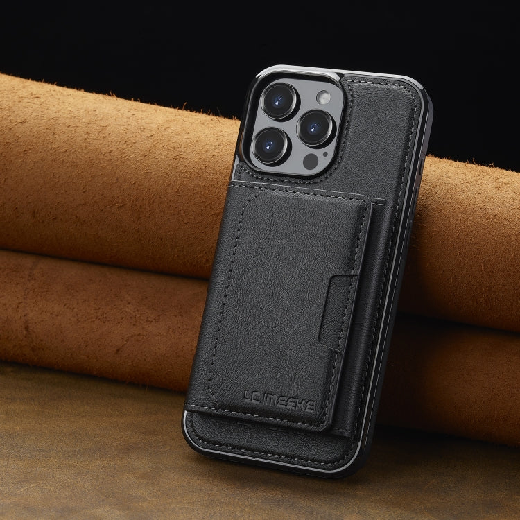 For iPhone 16 Pro Max LC.IMEEKE L5 Series Detachable RFID Card Bag Magsafe Phone Case(Black) - iPhone 16 Pro Max Cases by LC.IMEEKE | Online Shopping South Africa | PMC Jewellery | Buy Now Pay Later Mobicred