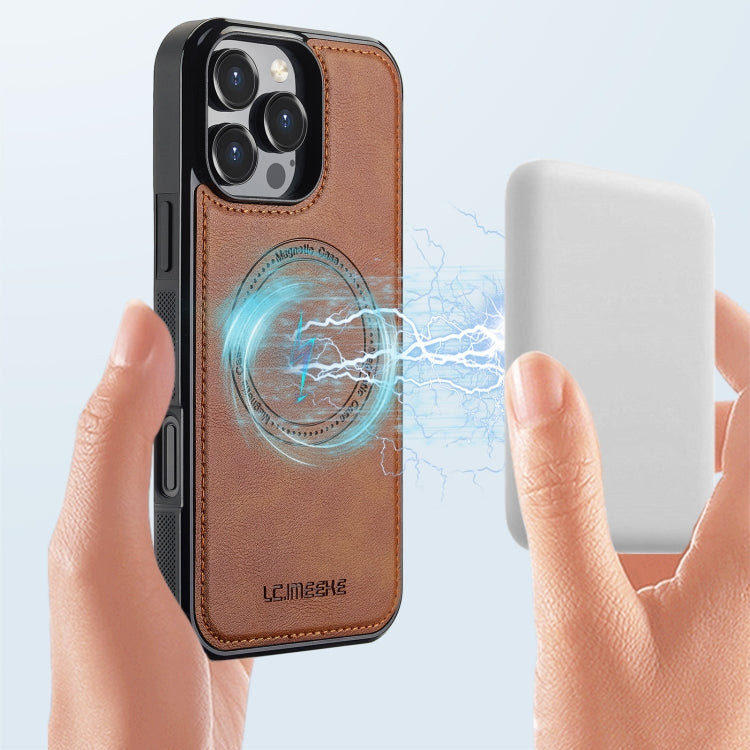 For iPhone 16 Pro LC.IMEEKE Magsafe Phone Case(Brown) - free shipping - PMC Jewellery - Order now!