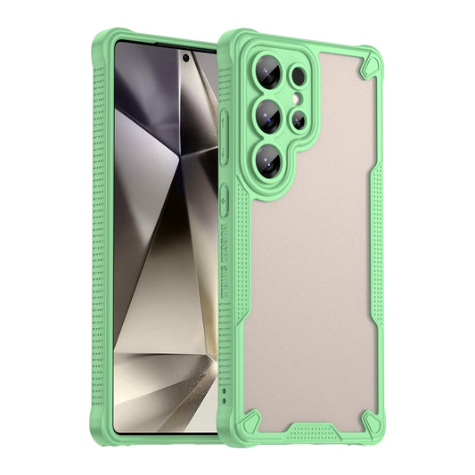 For Samsung Galaxy S25 Ultra 5G Armor Glaze PC Hybrid TPU Phone Case(Green) - Galaxy S25 Ultra 5G Cases by PMC Jewellery | Online Shopping South Africa | PMC Jewellery | Buy Now Pay Later Mobicred