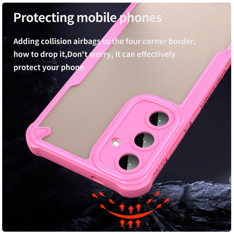 For Samsung Galaxy S25+ 5G Armor Glaze PC Hybrid TPU Phone Case(Pink) - Galaxy S25+ 5G Cases by PMC Jewellery | Online Shopping South Africa | PMC Jewellery | Buy Now Pay Later Mobicred