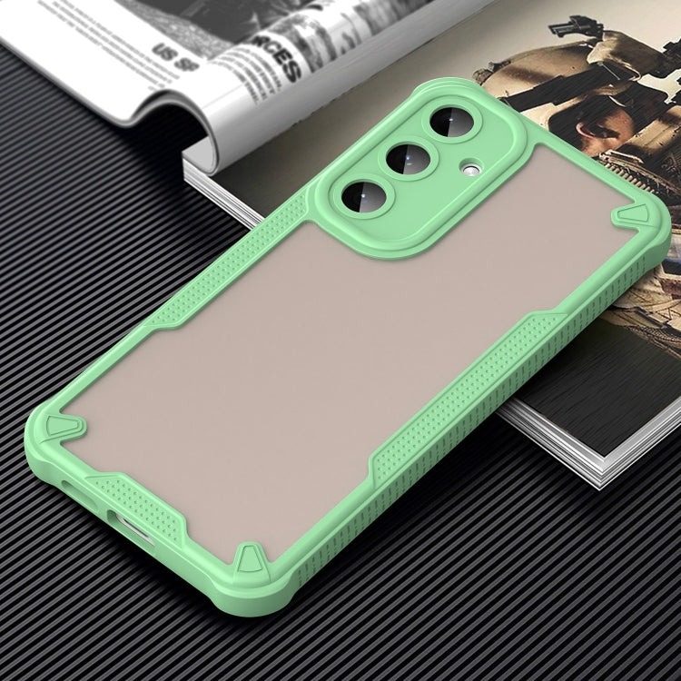 For Samsung Galaxy S25+ 5G Armor Glaze PC Hybrid TPU Phone Case(Green) - Galaxy S25+ 5G Cases by PMC Jewellery | Online Shopping South Africa | PMC Jewellery | Buy Now Pay Later Mobicred