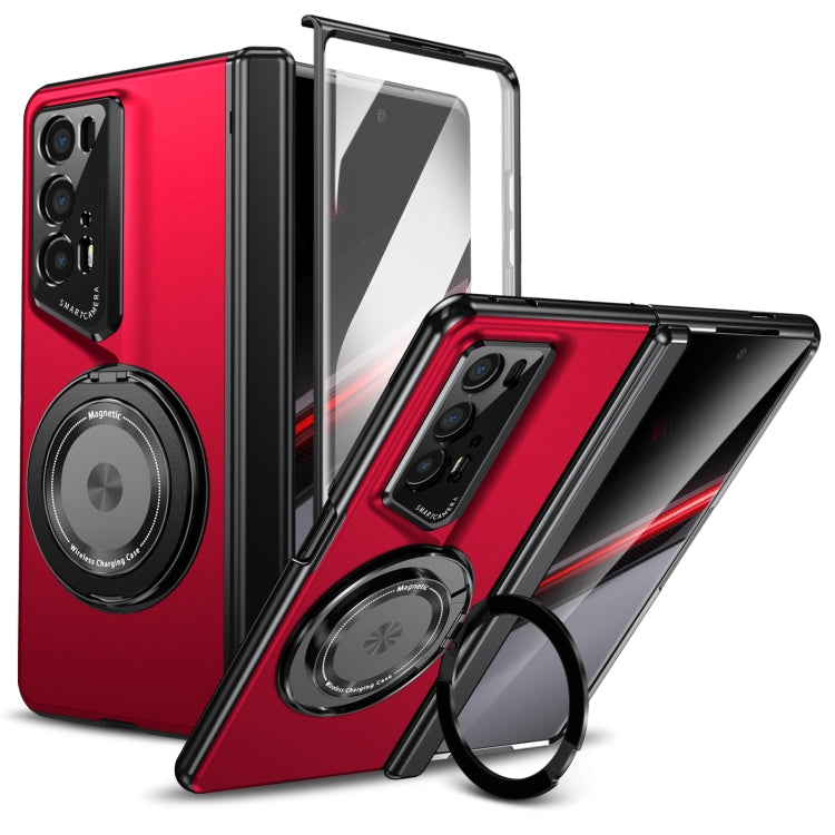 For Honor Magic V2 RSR Porsche Design Gold Medal Rotating Folding Series Ring Holder Phone Case(Red) - Honor Cases by PMC TechLife | Online Shopping South Africa | PMC TechLife | Buy Now Pay Later Mobicred