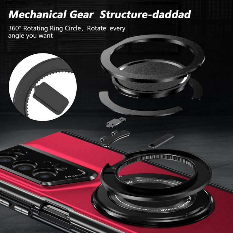 For Honor Magic V2 RSR Porsche Design Gold Medal Rotating Folding Series Ring Holder Phone Case(Red) - Honor Cases by PMC TechLife | Online Shopping South Africa | PMC TechLife | Buy Now Pay Later Mobicred