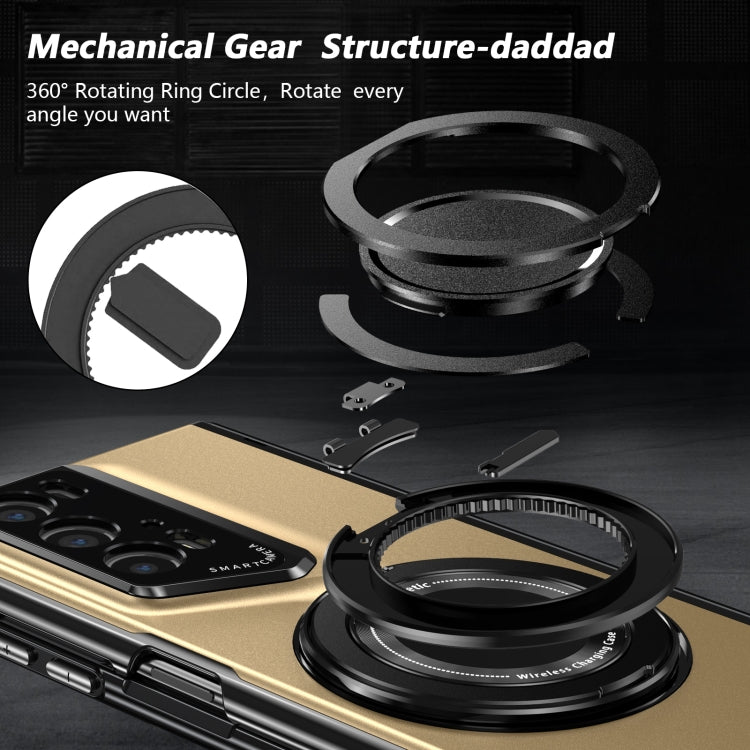 For Honor Magic V2 RSR Porsche Design Gold Medal Rotating Folding Series Ring Holder Phone Case(Gold) - free shipping - PMC TechLife - Order now!