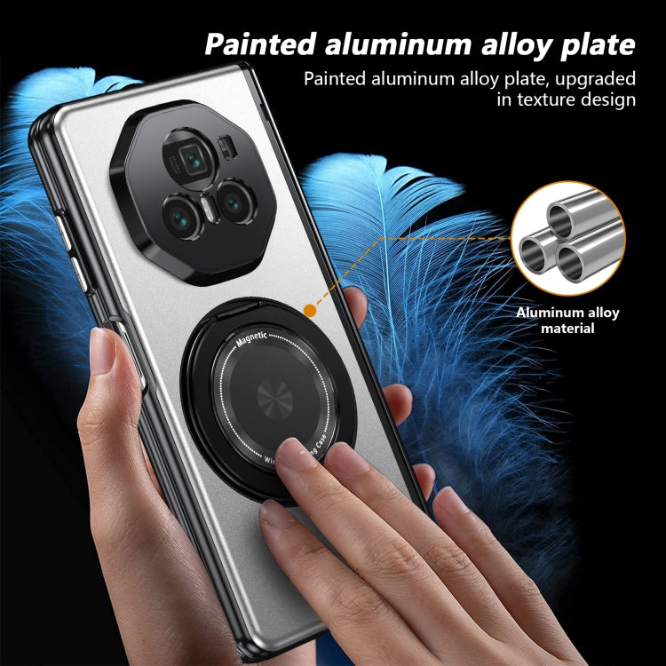 For Honor Magic V3 Gold Medal Rotating Folding Series Ring Holder Phone Case(Silver) - Honor Cases by PMC TechLife | Online Shopping South Africa | PMC TechLife | Buy Now Pay Later Mobicred