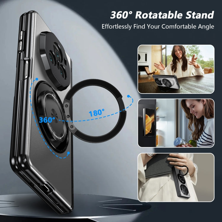 For Honor Magic V3 Gold Medal Rotating Folding Series Ring Holder Phone Case(Silver) - Honor Cases by PMC TechLife | Online Shopping South Africa | PMC TechLife | Buy Now Pay Later Mobicred