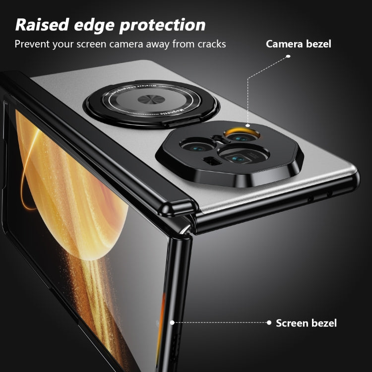 For Honor Magic V3 Gold Medal Rotating Folding Series Ring Holder Phone Case(Silver) - Honor Cases by PMC TechLife | Online Shopping South Africa | PMC TechLife | Buy Now Pay Later Mobicred