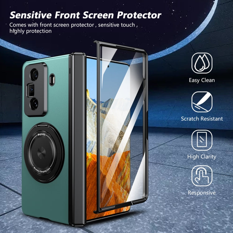 For Honor Magic Vs3 Gold Medal Rotating Folding Series Ring Holder Phone Case(Royal Blue) - Honor Cases by PMC TechLife | Online Shopping South Africa | PMC TechLife | Buy Now Pay Later Mobicred