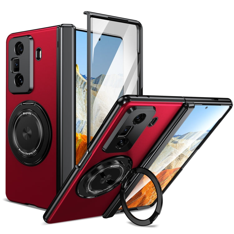 For Honor Magic Vs3 Gold Medal Rotating Folding Series Ring Holder Phone Case(Red) - Honor Cases by PMC TechLife | Online Shopping South Africa | PMC TechLife | Buy Now Pay Later Mobicred