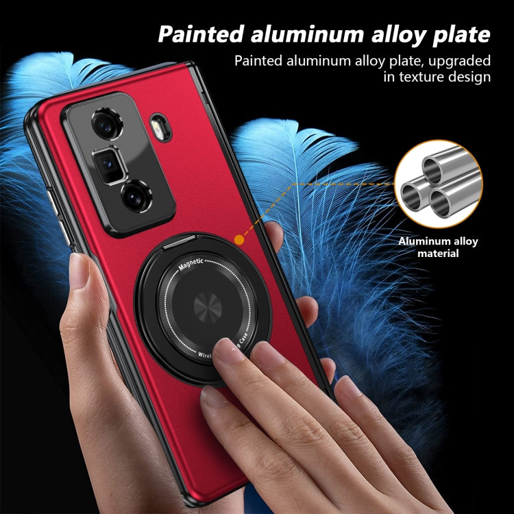 For Honor Magic Vs3 Gold Medal Rotating Folding Series Ring Holder Phone Case(Red) - Honor Cases by PMC TechLife | Online Shopping South Africa | PMC TechLife | Buy Now Pay Later Mobicred