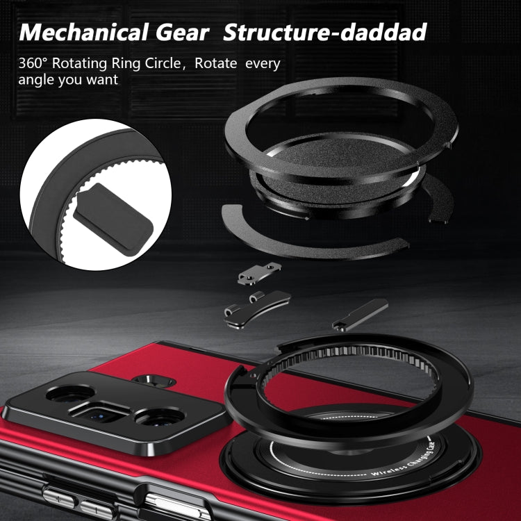 For Honor Magic Vs3 Gold Medal Rotating Folding Series Ring Holder Phone Case(Red) - Honor Cases by PMC TechLife | Online Shopping South Africa | PMC TechLife | Buy Now Pay Later Mobicred
