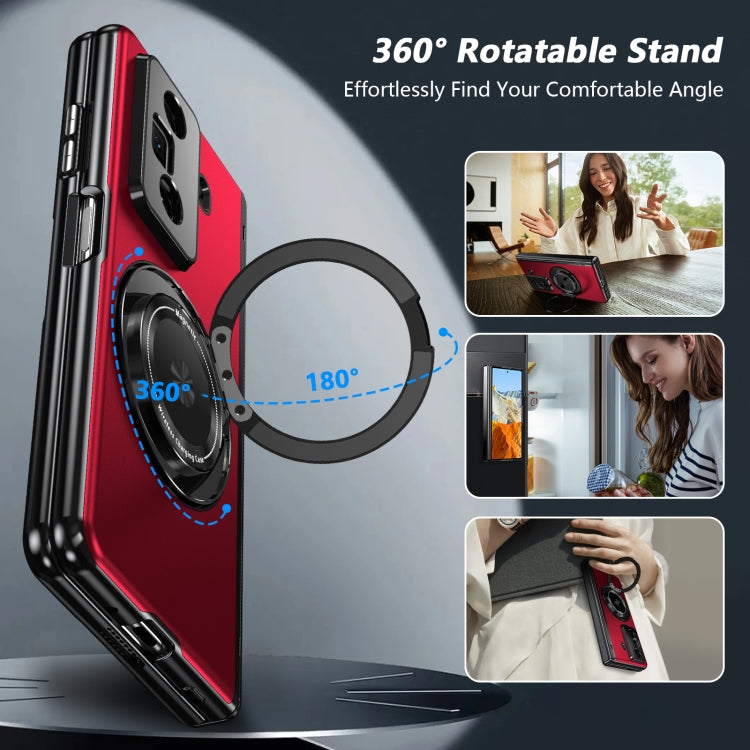 For Honor Magic Vs3 Gold Medal Rotating Folding Series Ring Holder Phone Case(Red) - Honor Cases by PMC TechLife | Online Shopping South Africa | PMC TechLife | Buy Now Pay Later Mobicred