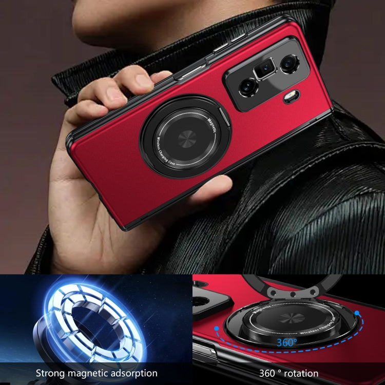 For Honor Magic Vs3 Gold Medal Rotating Folding Series Ring Holder Phone Case(Red) - Honor Cases by PMC TechLife | Online Shopping South Africa | PMC TechLife | Buy Now Pay Later Mobicred