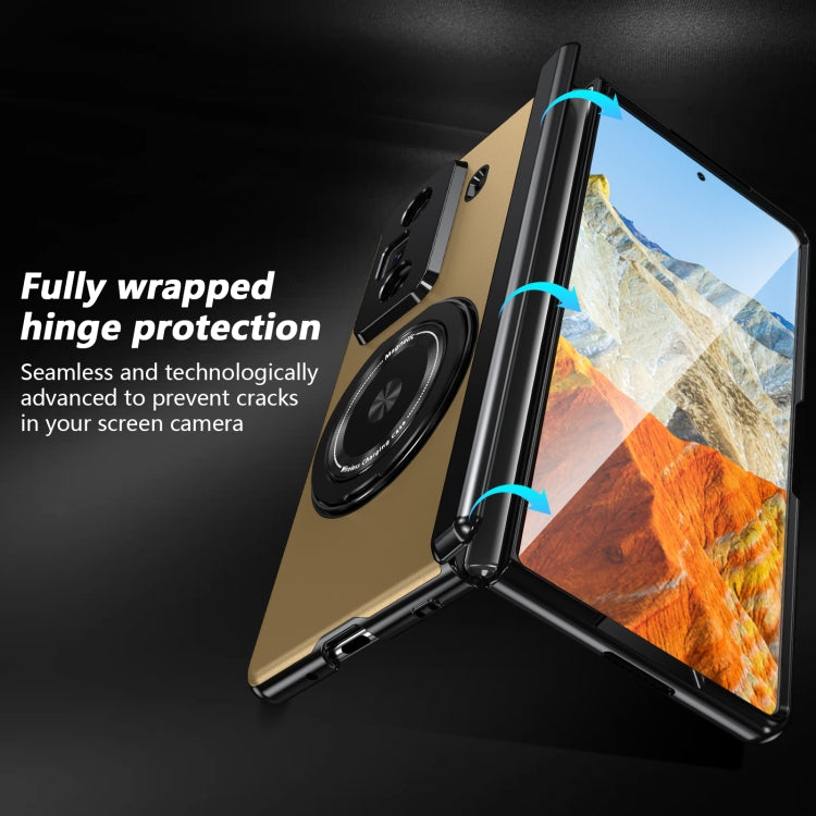 For Honor Magic Vs3 Gold Medal Rotating Folding Series Ring Holder Phone Case(Gold) - Honor Cases by PMC TechLife | Online Shopping South Africa | PMC TechLife | Buy Now Pay Later Mobicred
