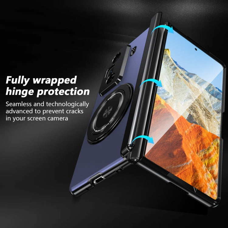 For Honor Magic Vs3 Gold Medal Rotating Folding Series Ring Holder Phone Case(Blue) - Honor Cases by PMC TechLife | Online Shopping South Africa | PMC TechLife | Buy Now Pay Later Mobicred
