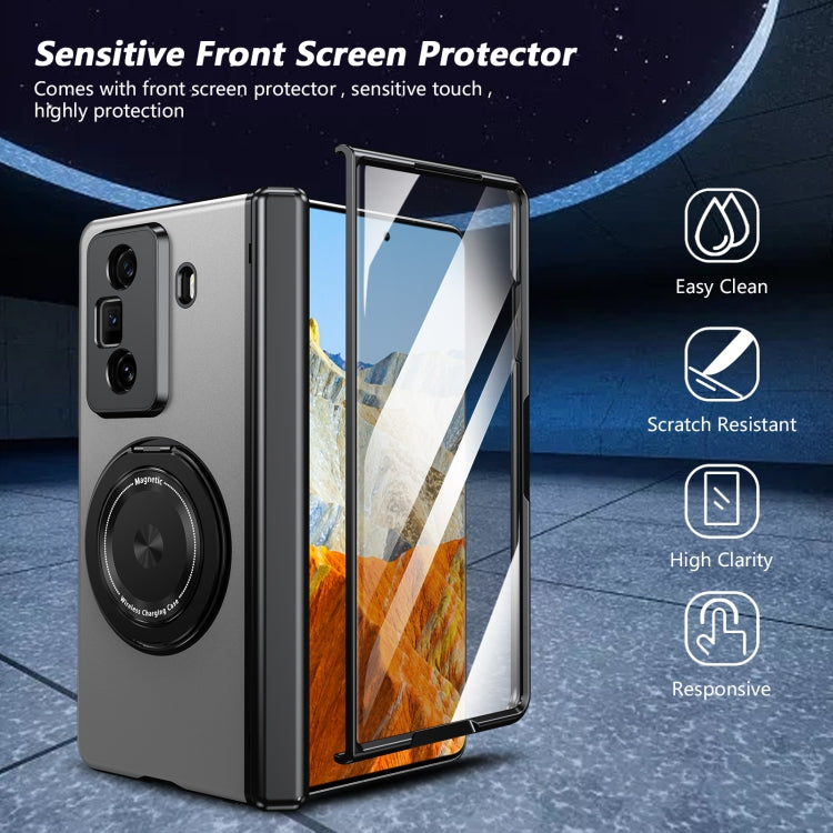 For Honor Magic Vs3 Gold Medal Rotating Folding Series Ring Holder Phone Case(Silver) - free shipping - PMC TechLife - Order now!