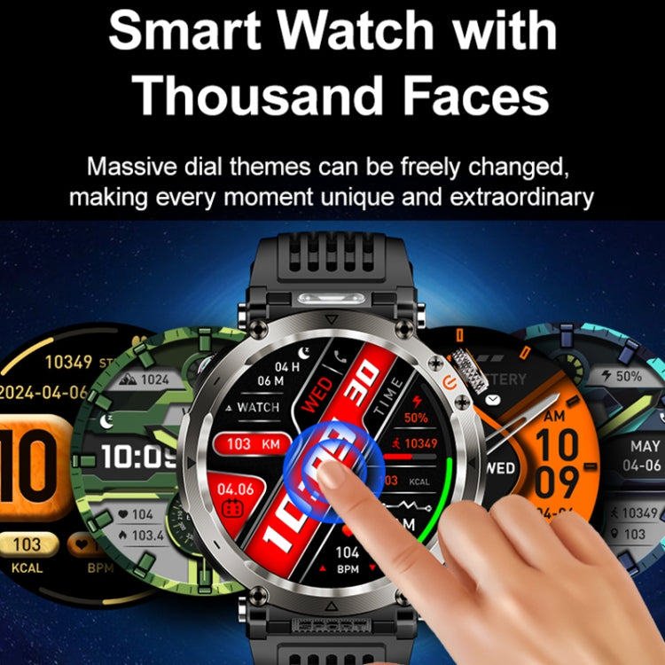 HT30 1.7 inch IP68 Waterproof Silicone Band Smart Watch, Support Flashlight / Banknote Detector Light / Compass(Black) - free shipping - PMC TechLife - Order now!