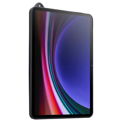 For Samsung Galaxy Tab S10+ / S9+ / S8+ TPU Leather Back Tablet Case with Wristband(Black) - Tab S10+ Cases by PMC Jewellery | Online Shopping South Africa | PMC Jewellery | Buy Now Pay Later Mobicred