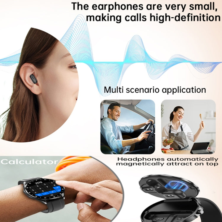 X20 1.43 inch IP67 Waterproof 2 in 1 Bluetooth Earphone Smart Watch(Black) - Smart Wristbands by PMC TechLife | Online Shopping South Africa | PMC TechLife | Buy Now Pay Later Mobicred