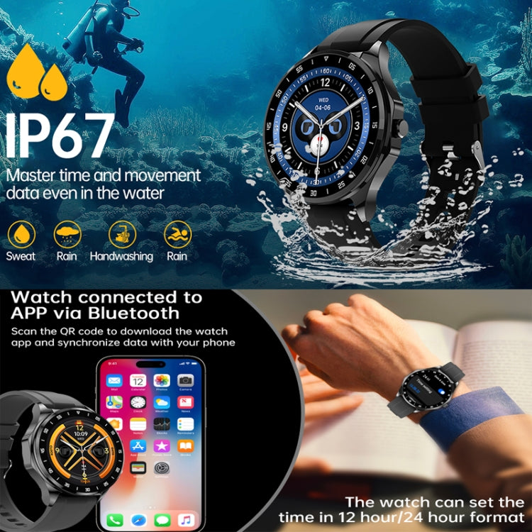 X20 1.43 inch IP67 Waterproof 2 in 1 Bluetooth Earphone Smart Watch(Black) - Smart Wristbands by PMC TechLife | Online Shopping South Africa | PMC TechLife | Buy Now Pay Later Mobicred