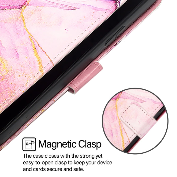 For Doogee N55 Plus PT003 Marble Pattern Flip Leather Phone Case(Pink Purple Gold) - More Brand by PMC TechLife | Online Shopping South Africa | PMC TechLife | Buy Now Pay Later Mobicred