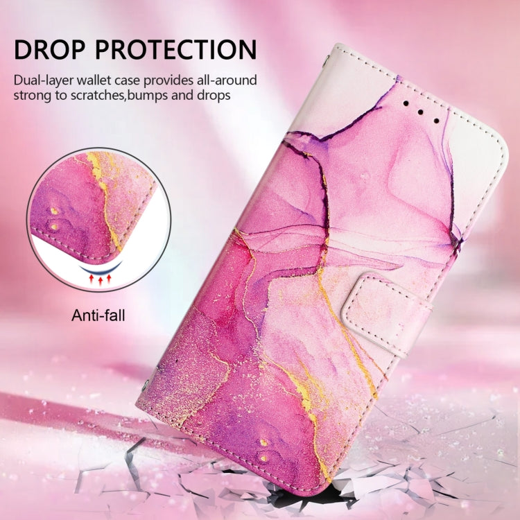 For Doogee N55 Plus PT003 Marble Pattern Flip Leather Phone Case(Pink Purple Gold) - More Brand by PMC TechLife | Online Shopping South Africa | PMC TechLife | Buy Now Pay Later Mobicred