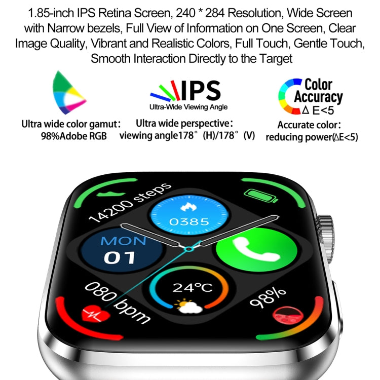 T92 1.81 inch IPS Square Screen Smart Watch, Heart Rate / Blood Oxygen / Blood Pressure(Blue) - Smart Watches by PMC TechLife | Online Shopping South Africa | PMC TechLife | Buy Now Pay Later Mobicred