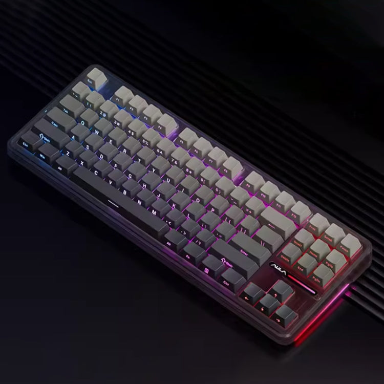 AULA F87 Pro 87 Keys Wired/2.4G/Bluetooth Three Model Customized RGB Mechanical Keyboard(Space Golden Shaft) - Wireless Keyboard by AULA | Online Shopping South Africa | PMC TechLife | Buy Now Pay Later Mobicred