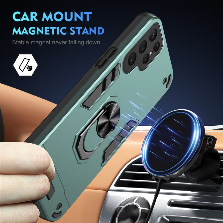 For Samsung Galaxy S25 Ultra 5G Shockproof Metal Ring Holder Phone Case(Green) - Galaxy S25 Ultra 5G Cases by PMC Jewellery | Online Shopping South Africa | PMC Jewellery | Buy Now Pay Later Mobicred