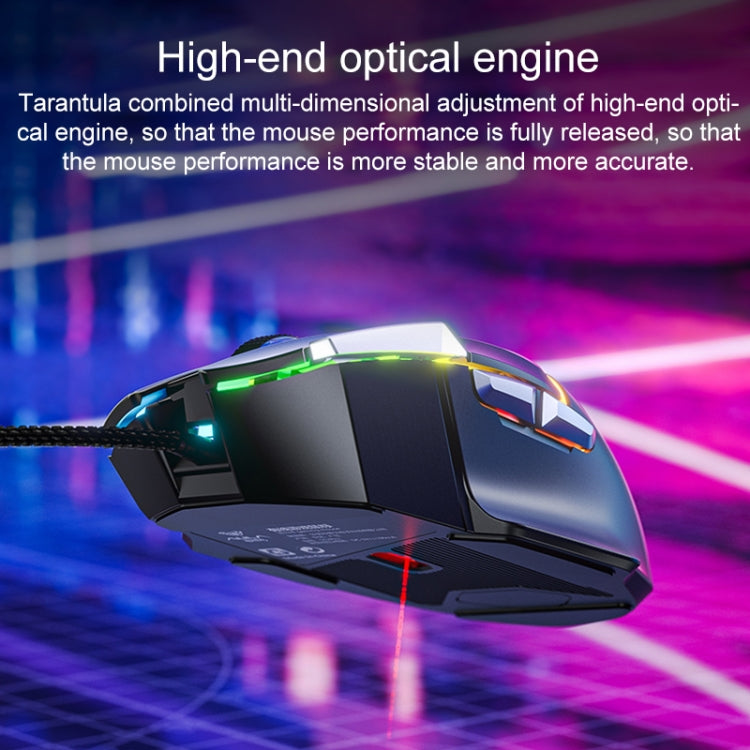 AULA S12 Pro 12800DPI Wired RGB Gaming Mouse(Black) - Wired Mice by AULA | Online Shopping South Africa | PMC TechLife | Buy Now Pay Later Mobicred