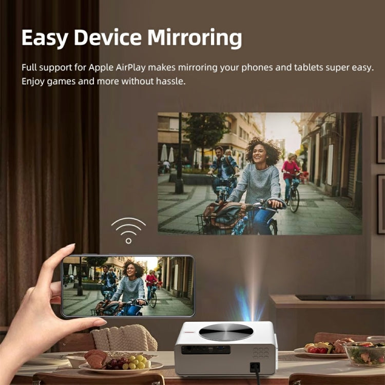 AUN AKEY7 MAX 1920x1080P HD Android LCD Projector EU Plug(White) - LED Projector by AUN | Online Shopping South Africa | PMc TechLife | Buy Now Pay Later Mobicred