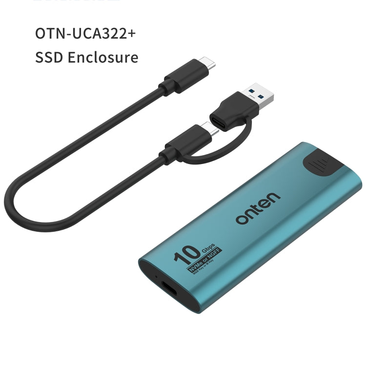 Onten UCA322+ 10Gbps M.2 M-key NVMe NGFF SSD Enclosure - free shipping - PMC TechLife - Order now!