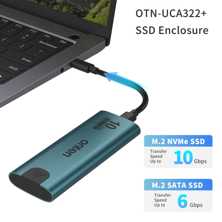 Onten UCA322+ 10Gbps M.2 M-key NVMe NGFF SSD Enclosure - free shipping - PMC TechLife - Order now!