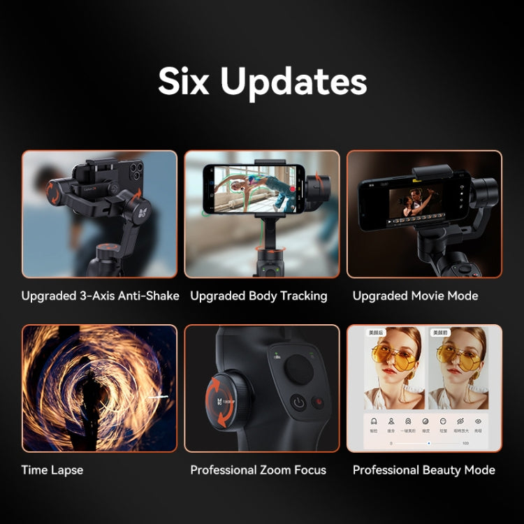 FUNSNAP Capture 2s Smart 3-Axis Handheld Gimbal Phone Live Stabilizer, Combo Version(Black) - free shipping - PMC TechLife - Order now!