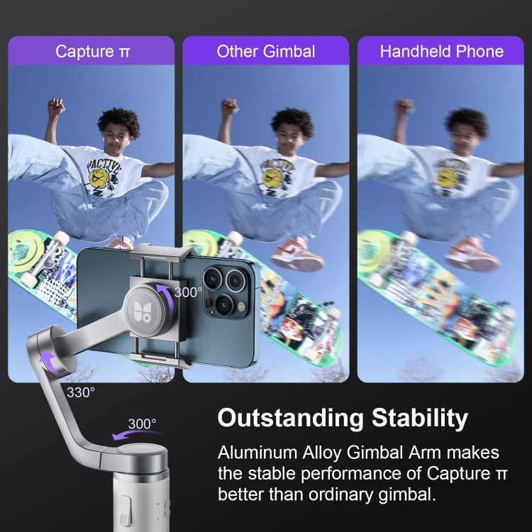 FUNSNAP Capture �� Aluminum Alloy Arm 3-Axis Handheld Phone Gimbal, Basic Version(Grey) - free shipping - PMC TechLife - Order now!