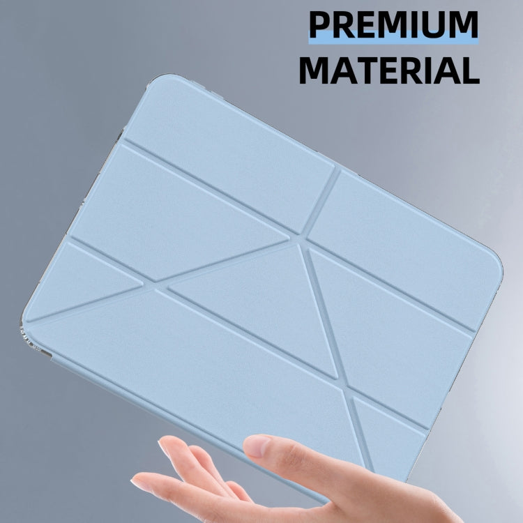 For iPad Air 11 2025 / 2024 mutural Y-Shape Deformation Leather Tablet Case(Black) - free shipping - PMc TechLife - Order now!