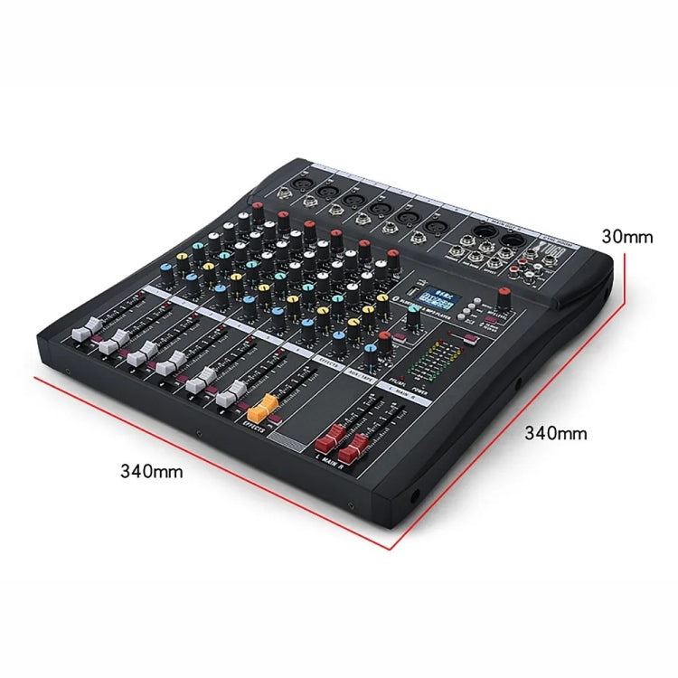 XTUGA CT60X 6-Channels Audio Mixer DJ Mixing Console with 48V Power Supply(UK Plug) - Live Sound Effects Processors by XTUGA | Online Shopping South Africa | PMC TechLife | Buy Now Pay Later Mobicred