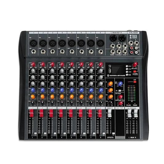 XTUGA CT80X 8-Channels Audio Mixer DJ Mixing Console with 48V Power Supply(AU Plug) - Live Sound Effects Processors by XTUGA | Online Shopping South Africa | PMC Jewellery | Buy Now Pay Later Mobicred