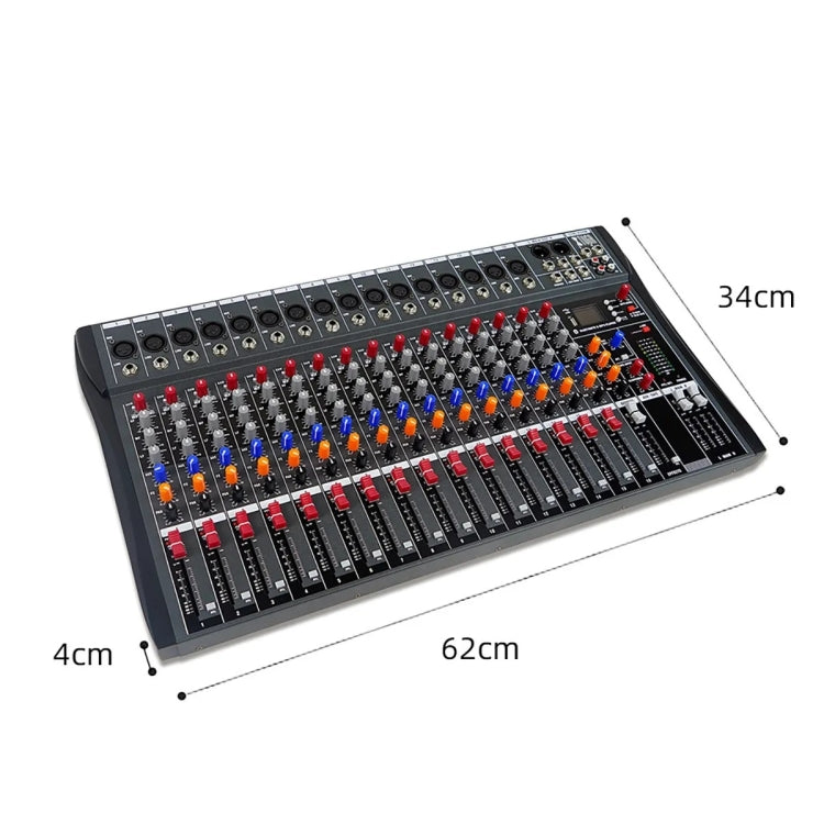 XTUGA CT160X 16-Channels Audio Mixer DJ Mixing Console with 48V Power Supply(AU Plug) - Live Sound Effects Processors by XTUGA | Online Shopping South Africa | PMC TechLife | Buy Now Pay Later Mobicred